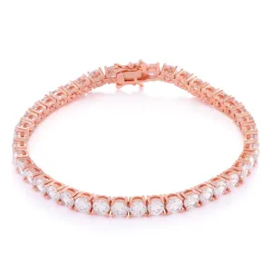 5mm Rose Gold Single Row Tennis Bracelet