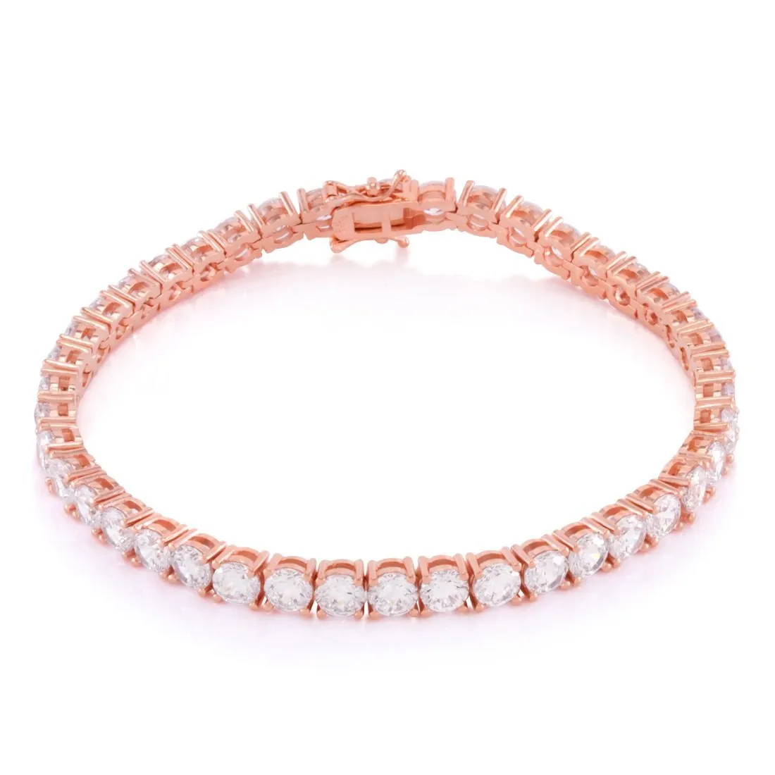 5mm Rose Gold Single Row Tennis Bracelet