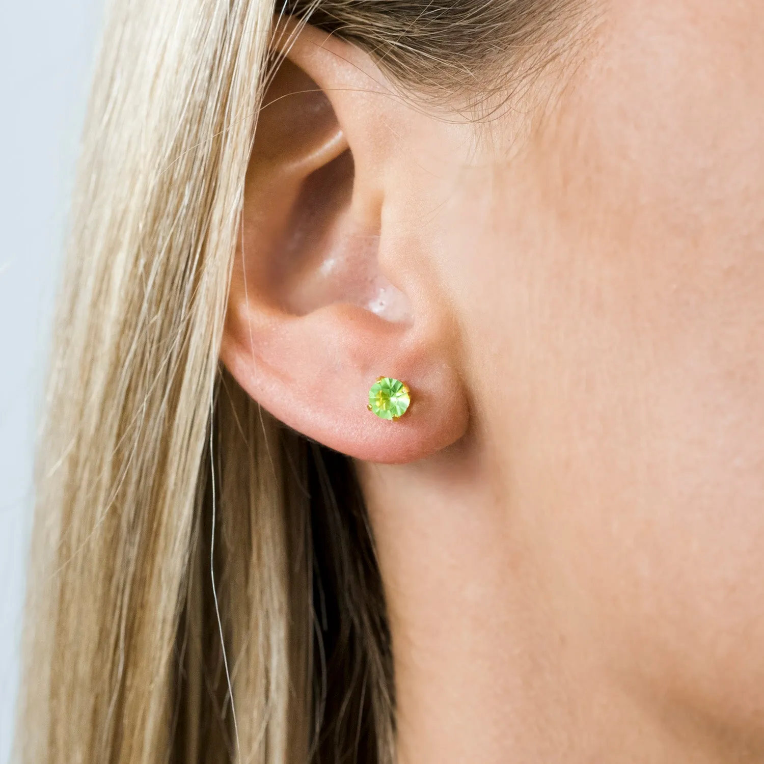 August Birthstone 5mm Earrings