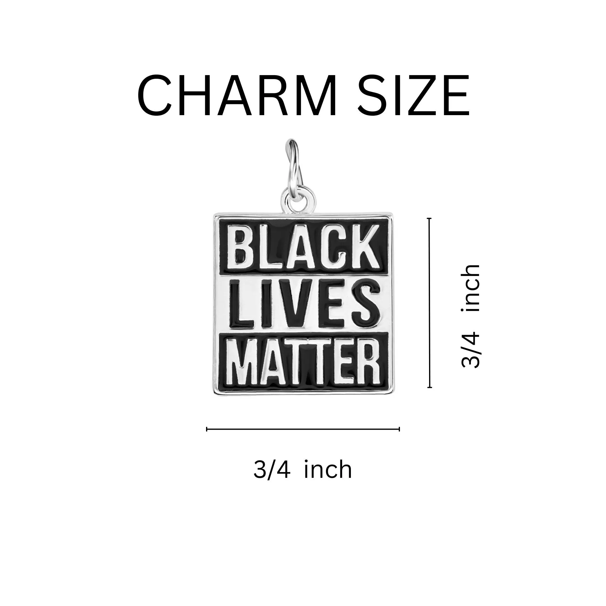 Black Lives Matter Charm Black Cord Bracelets