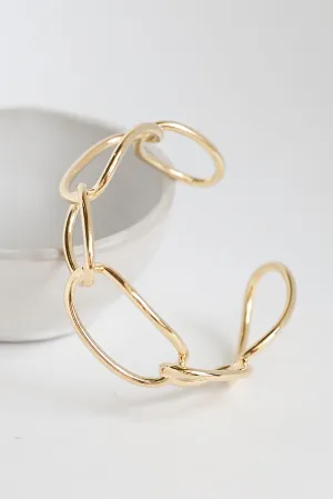 Brooklyn Gold Chainlink Cuff Bracelet