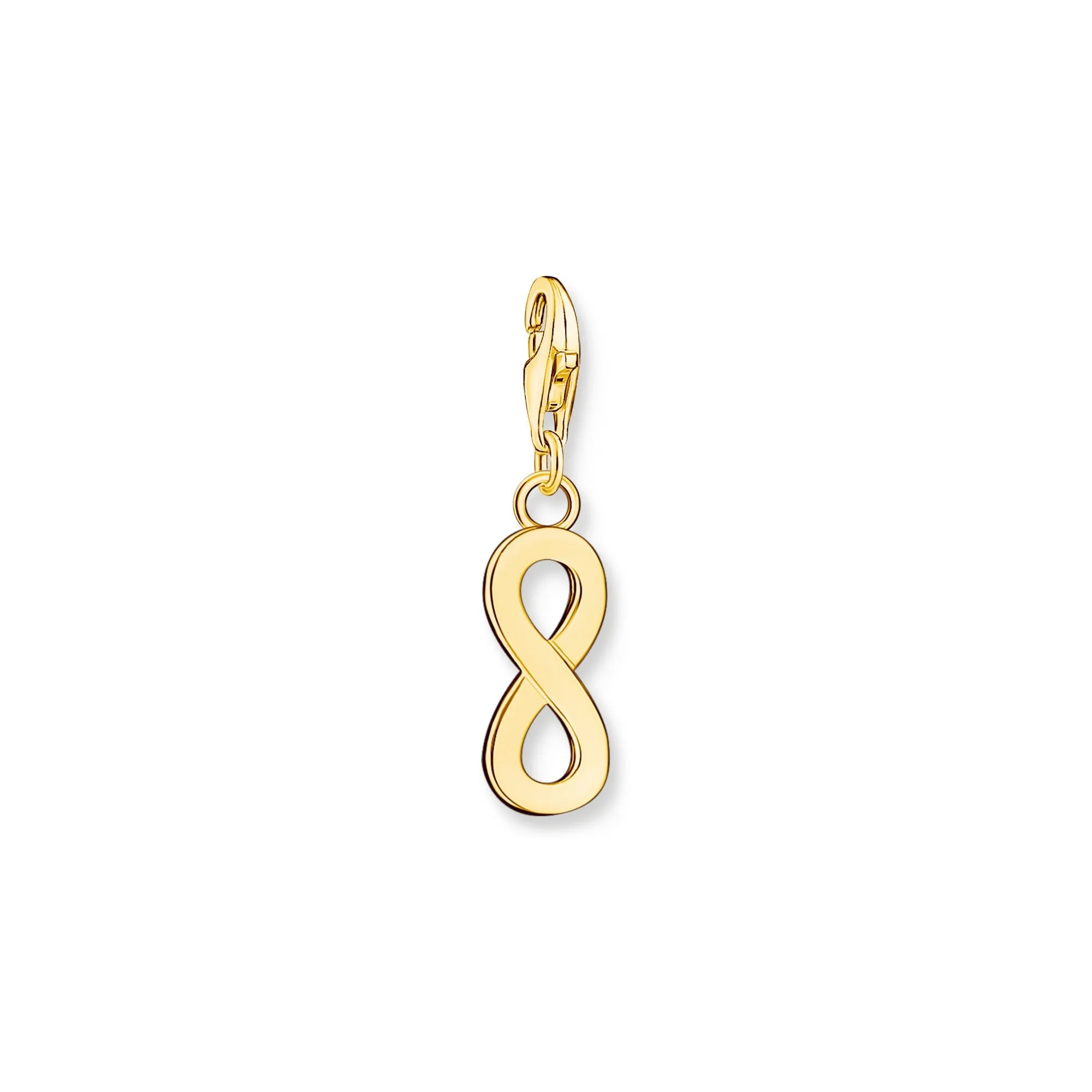 Charm pendant infinity yellow-gold plated