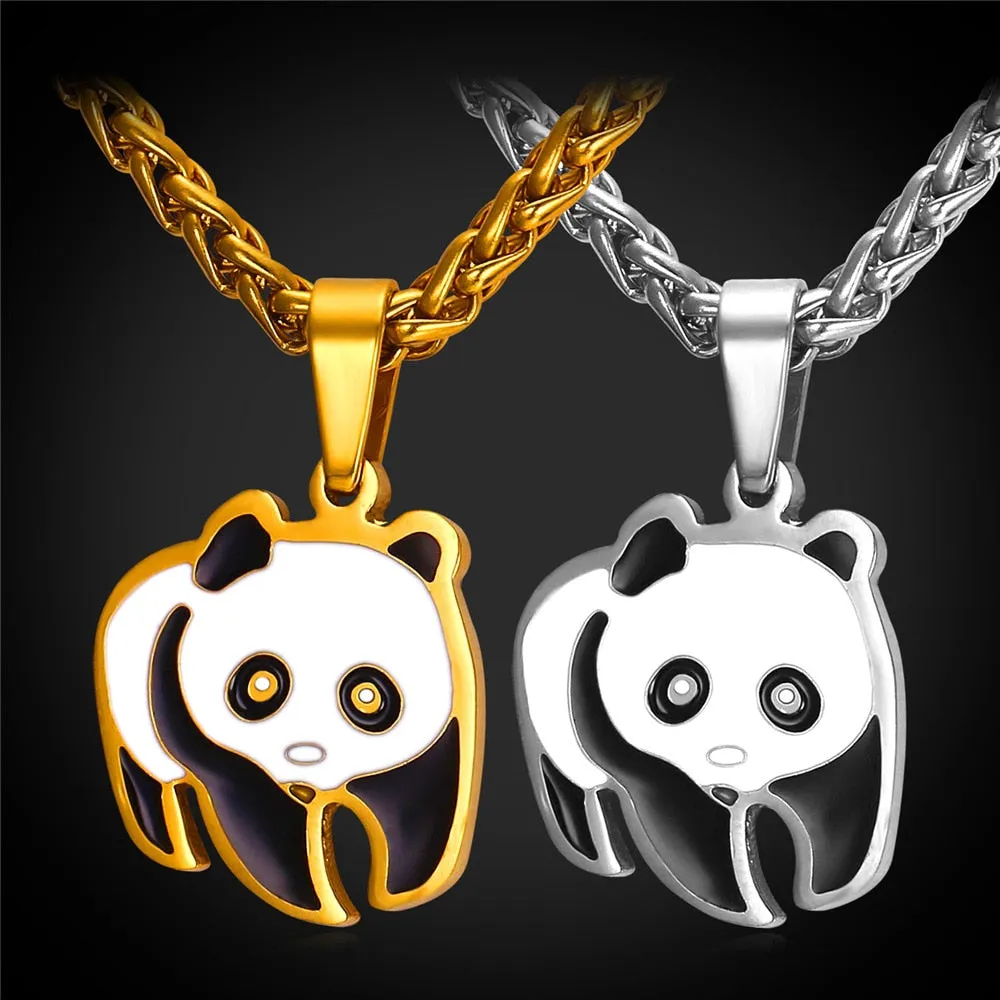 Cute Panda Pendant Necklace