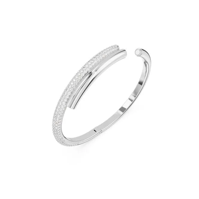 Dextera White Rhodium Plated Bangle