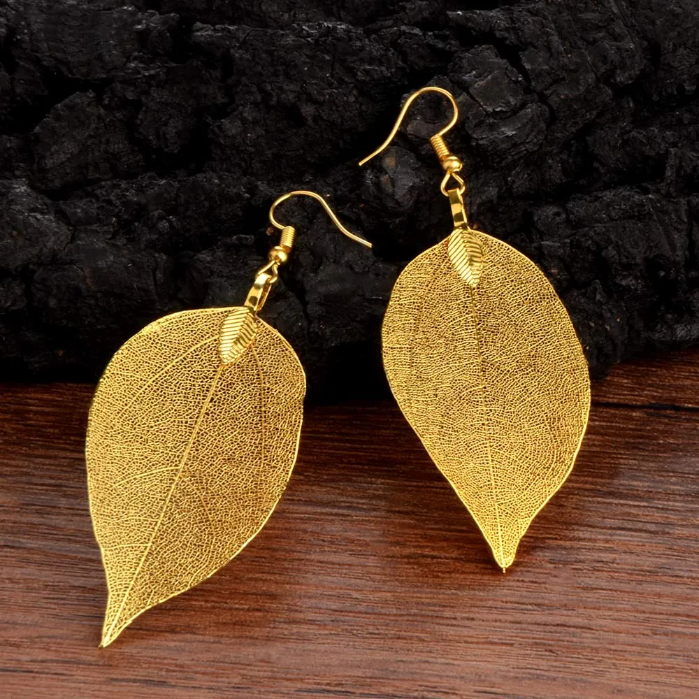 Die Cut Leaf Earrings