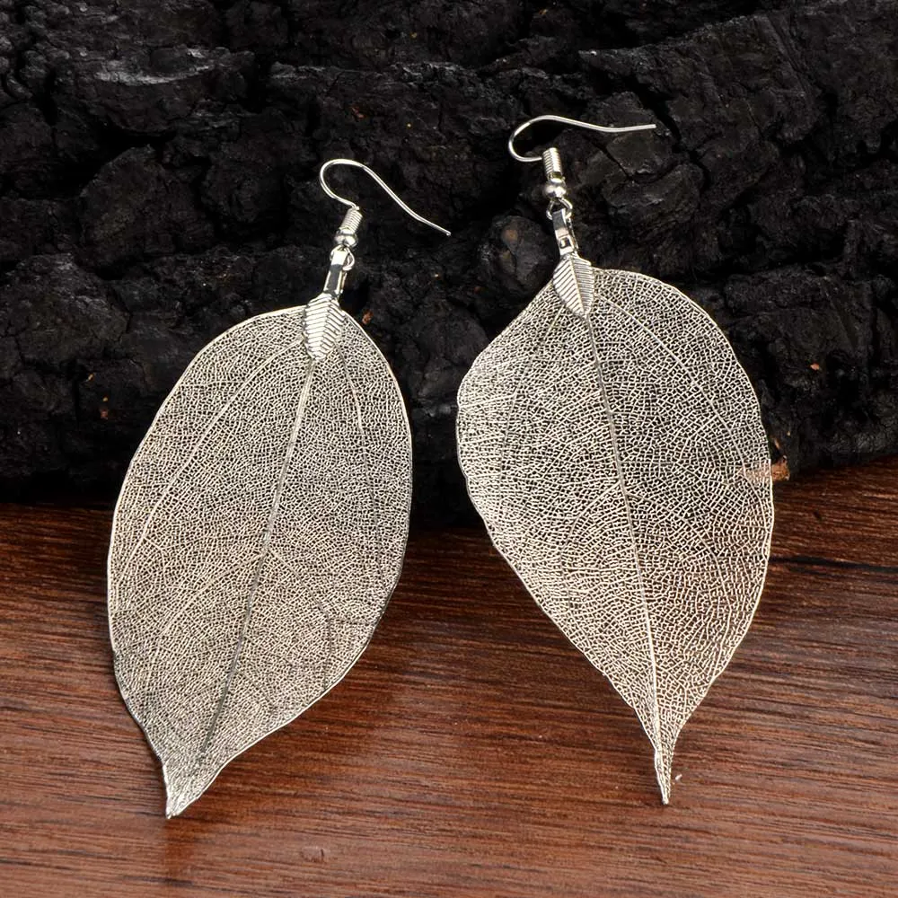 Die Cut Leaf Earrings