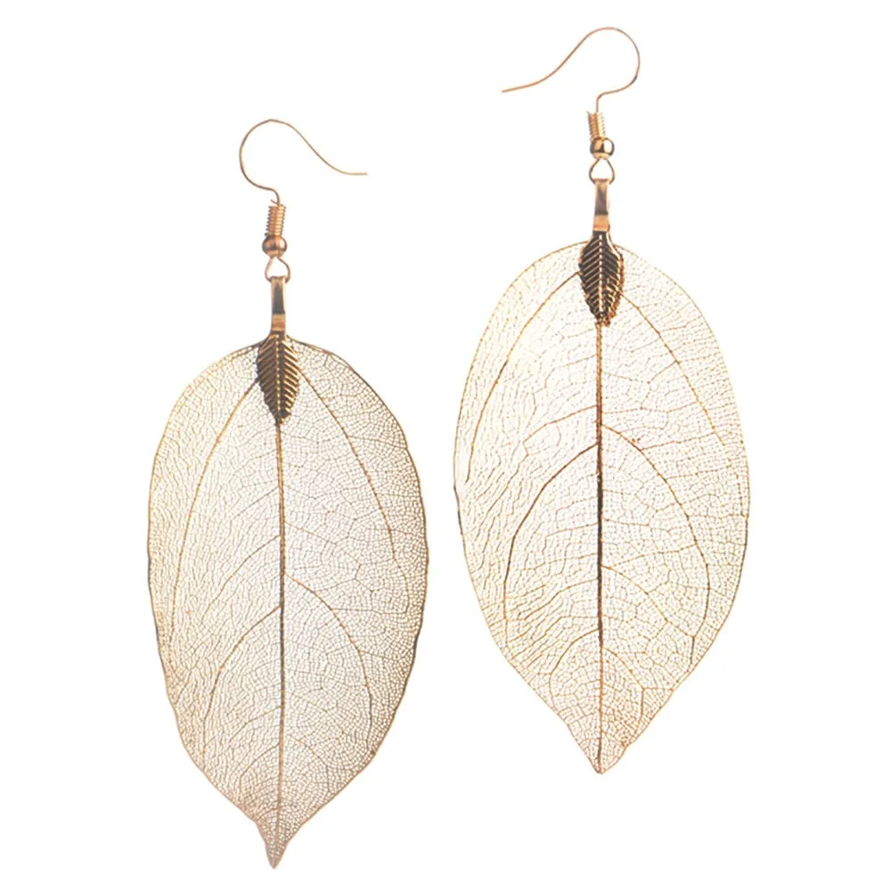 Die Cut Leaf Earrings