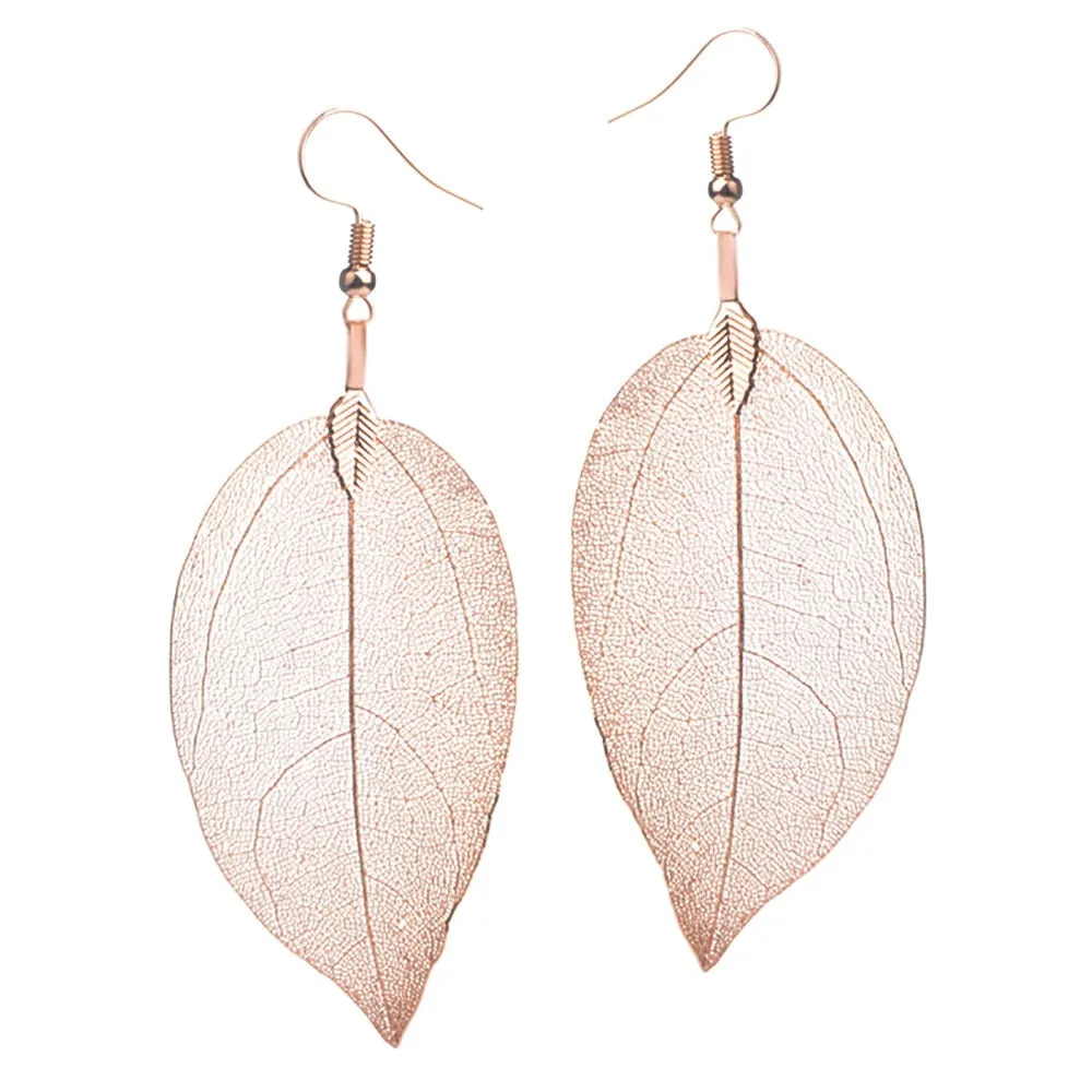 Die Cut Leaf Earrings