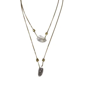 Double Crystal Layered Necklace