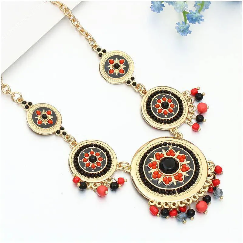 Ethnic Enamel Statement Necklaces