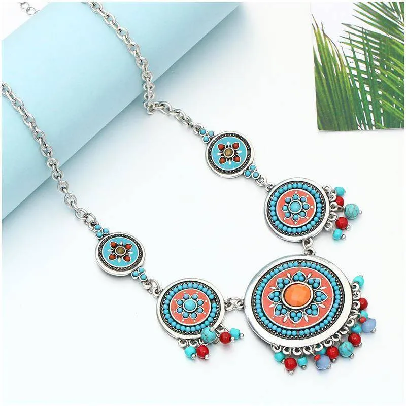 Ethnic Enamel Statement Necklaces