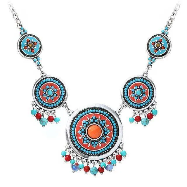 Ethnic Enamel Statement Necklaces