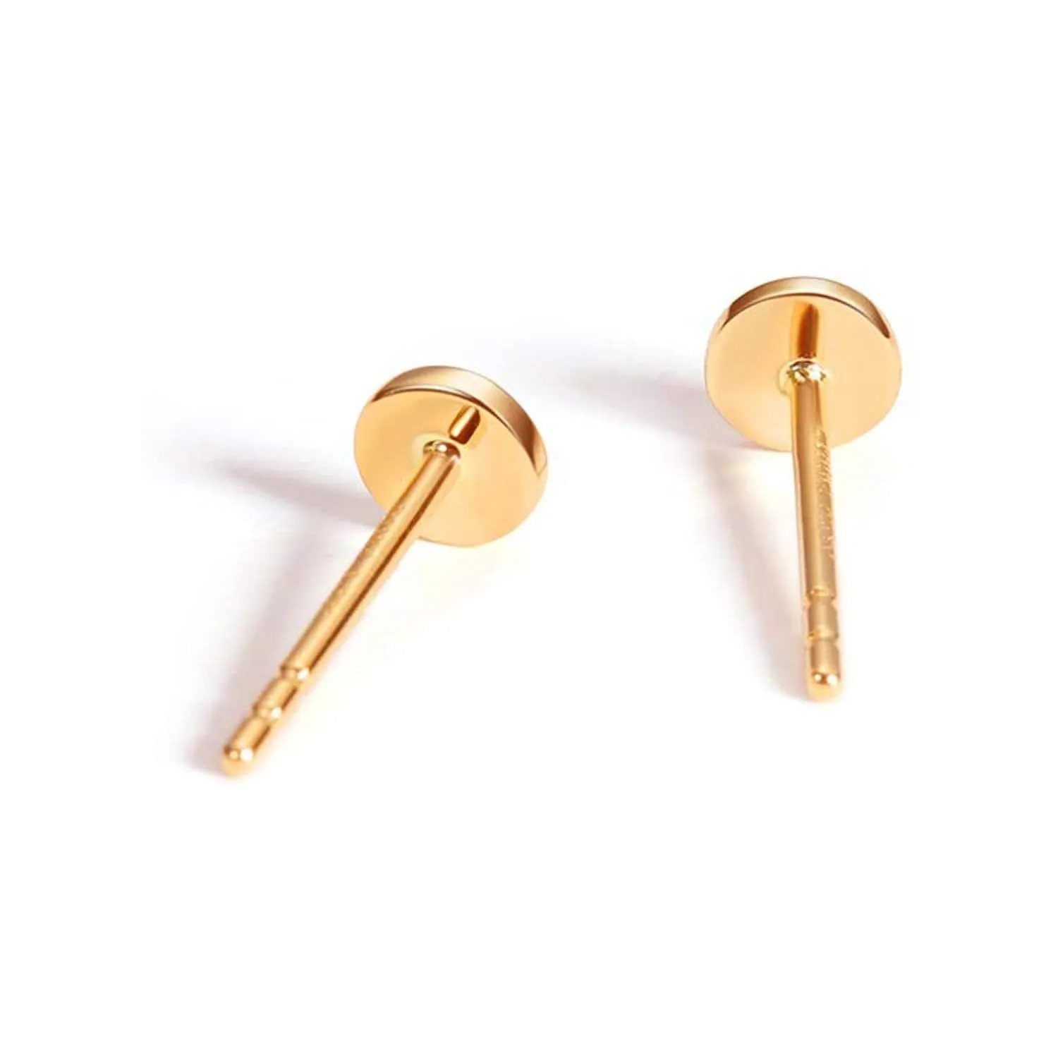 FANCIME Tiny Dot 14K Rose Gold Stud Earrings