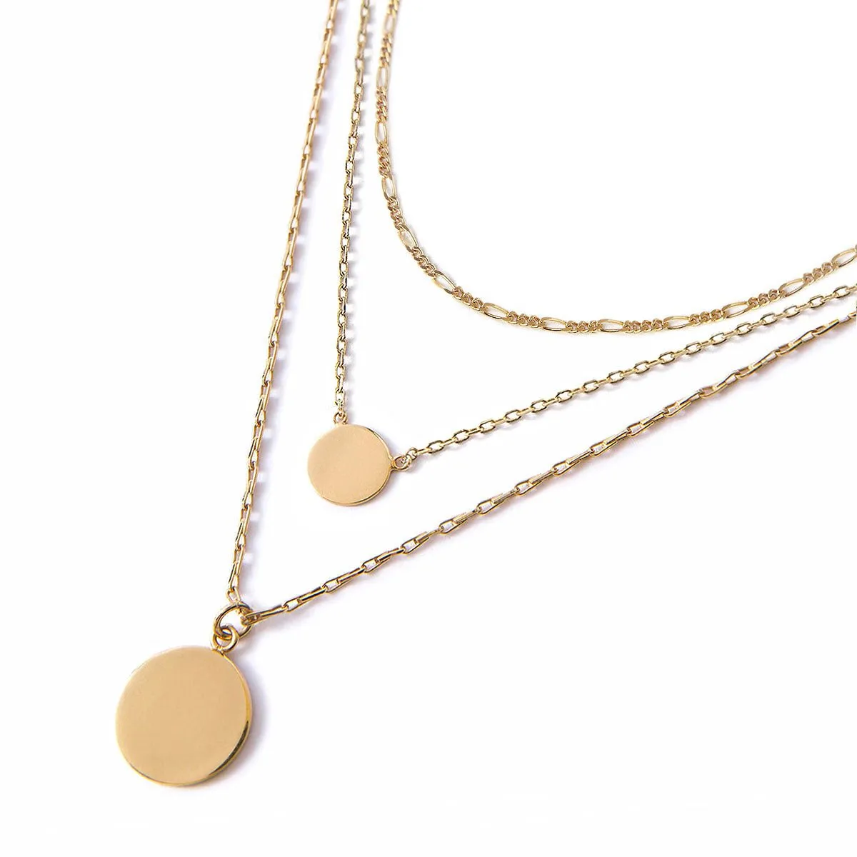 Figaro Disc Trio Necklace