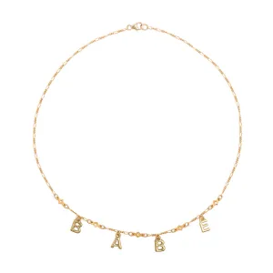 Fraiser Sterling Star Crossed Lover Babe Choker in Gold