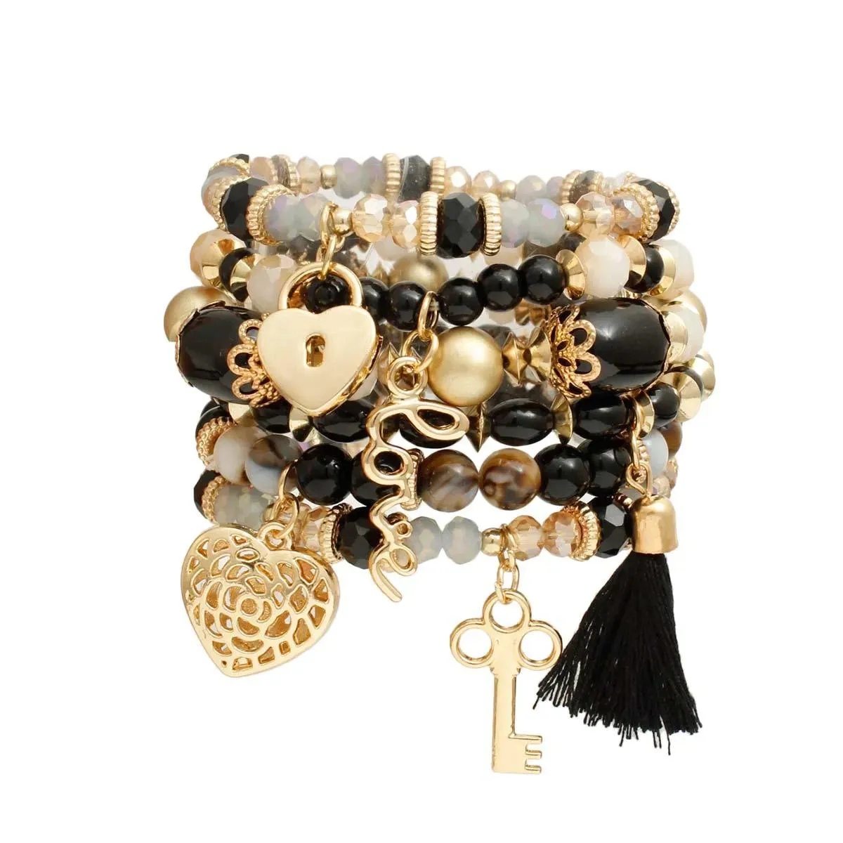 Get Your Wrist Game On: Black Bead Charm Bracelets That Rock