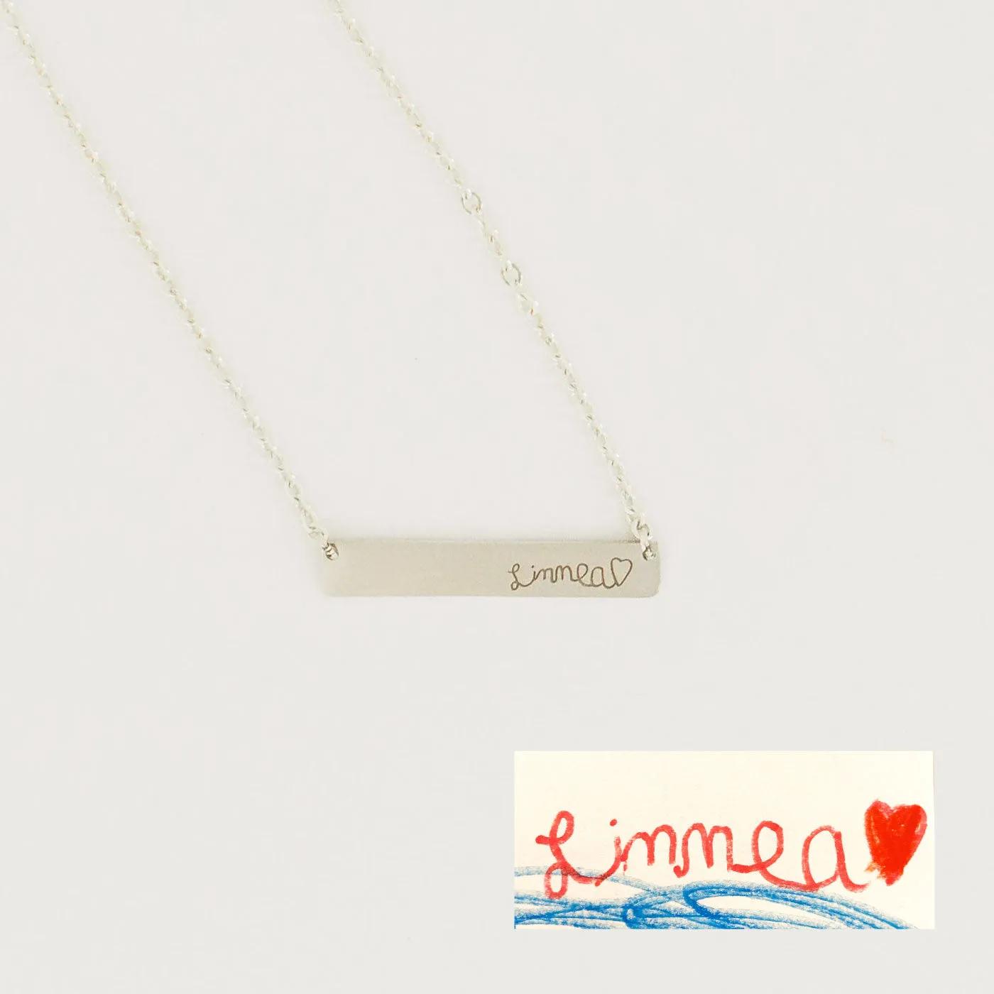 Handwriting Bar Necklace