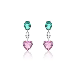 Heart Cubic Zirconia Dangle Earring for Wedding Accessories Jewelry CE11956