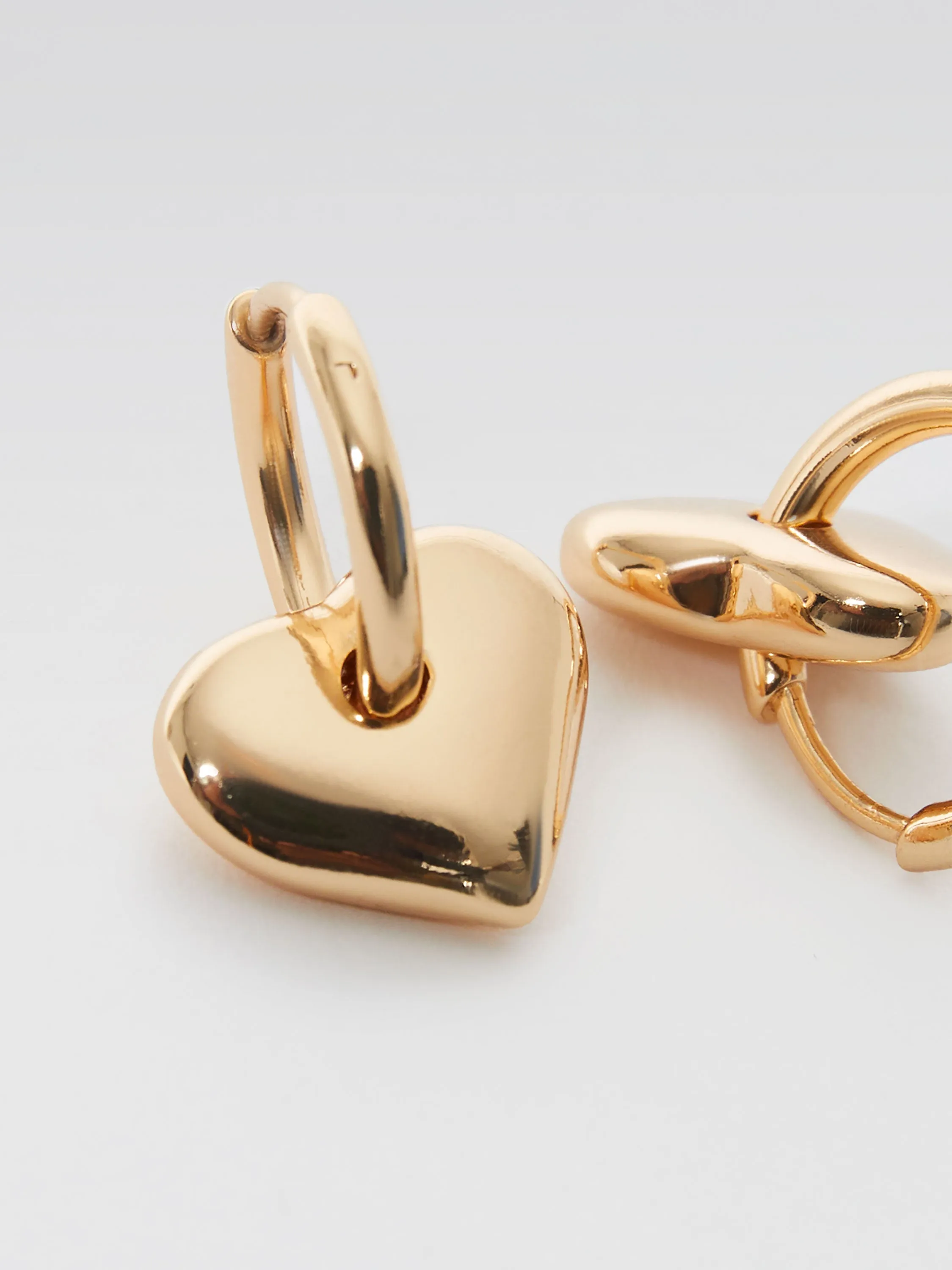 Heart Huggie Hoop Earrings