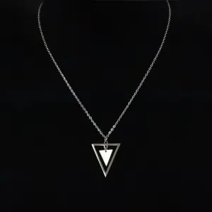 Hugues Stainless Steel Necklace with Triangle Pendant