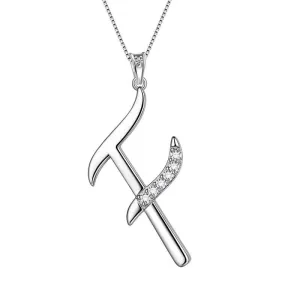 Letter Initial F Necklaces Pendant Women Girls Name Jewelry Gift 925 Sterling Silver