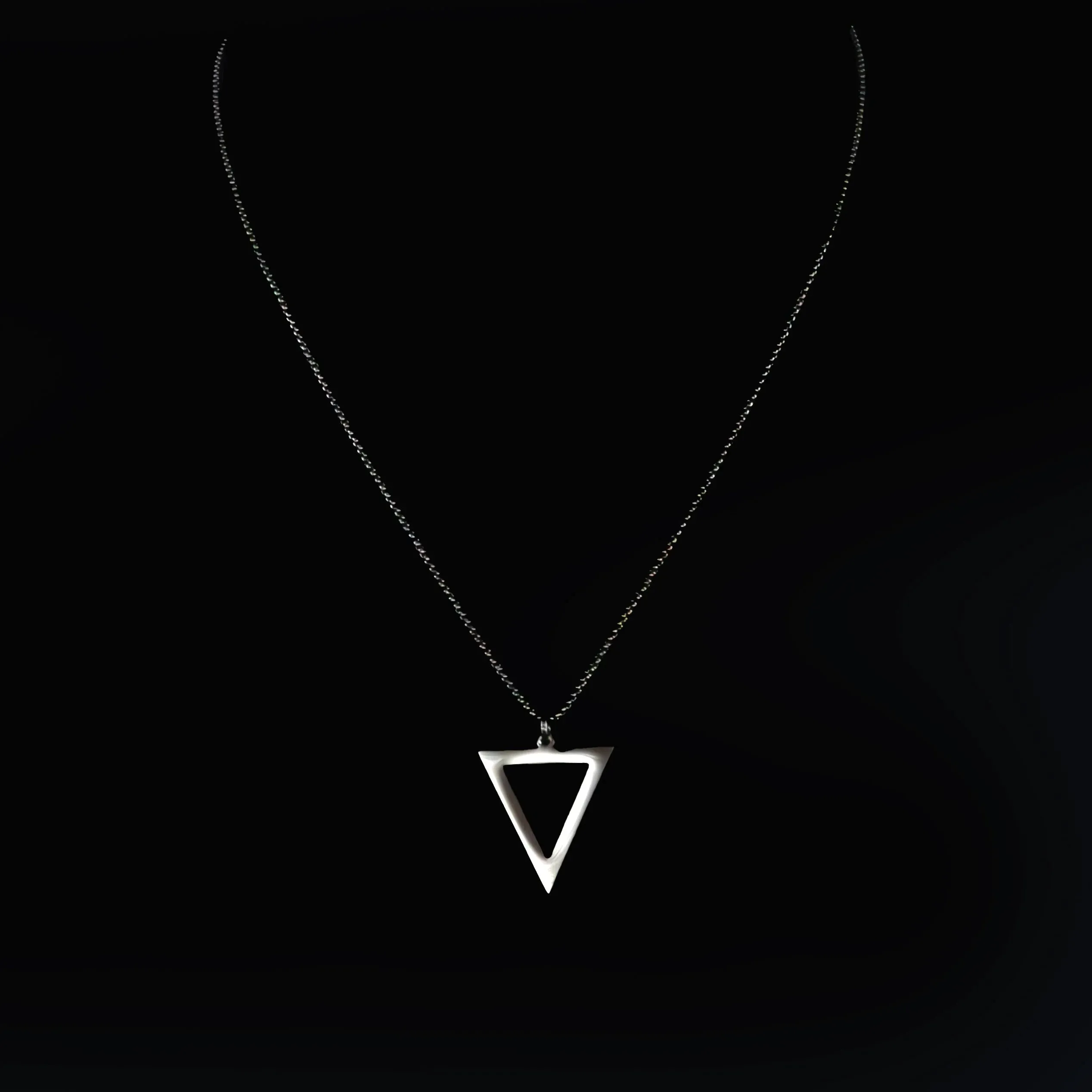 Macklin Stainless Steel Necklace with Triangle Pendant