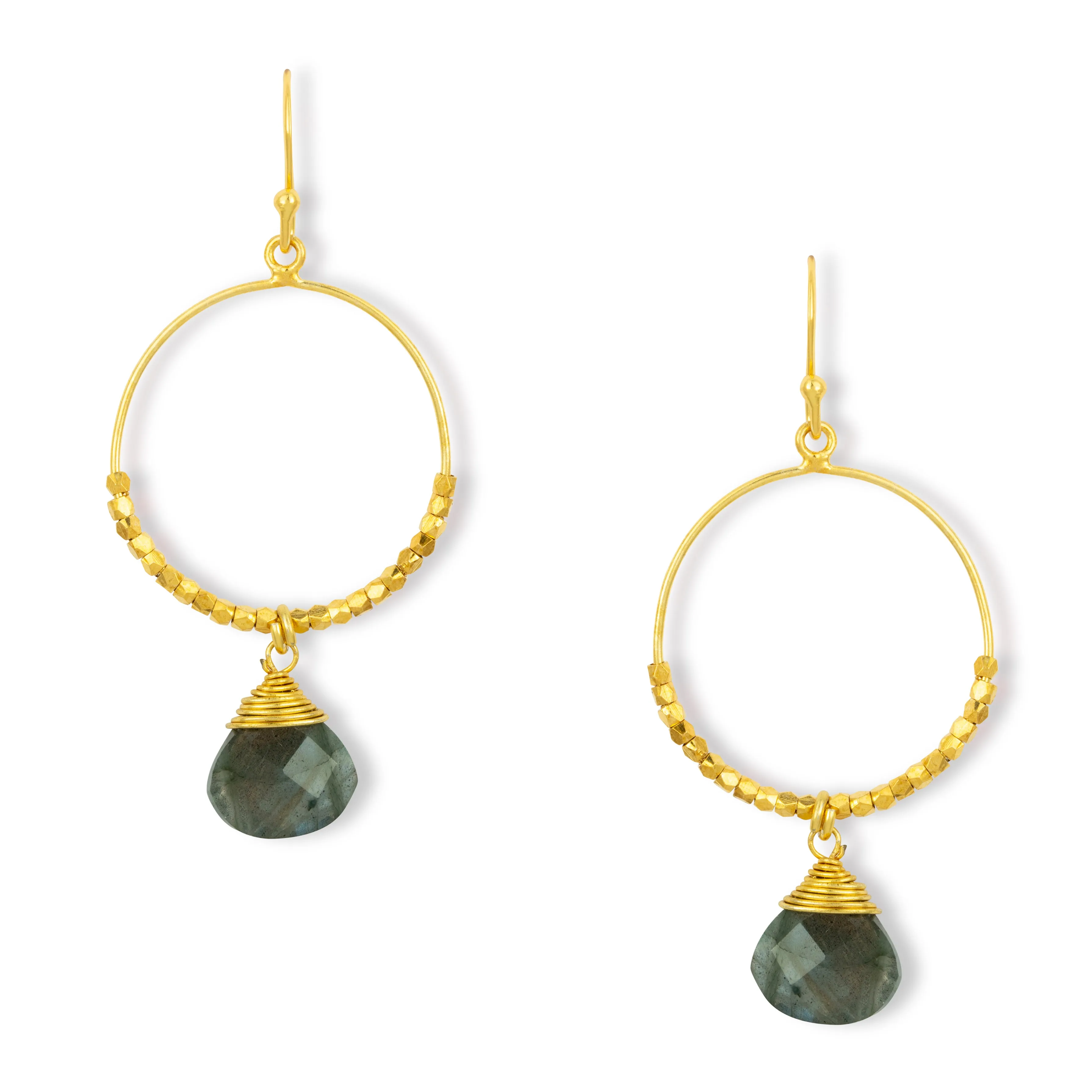 Marie Hoop Earrings Labradorite