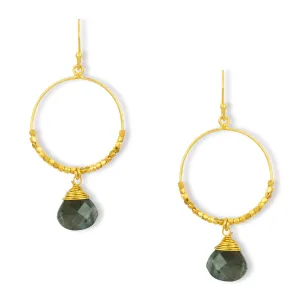 Marie Hoop Earrings Labradorite