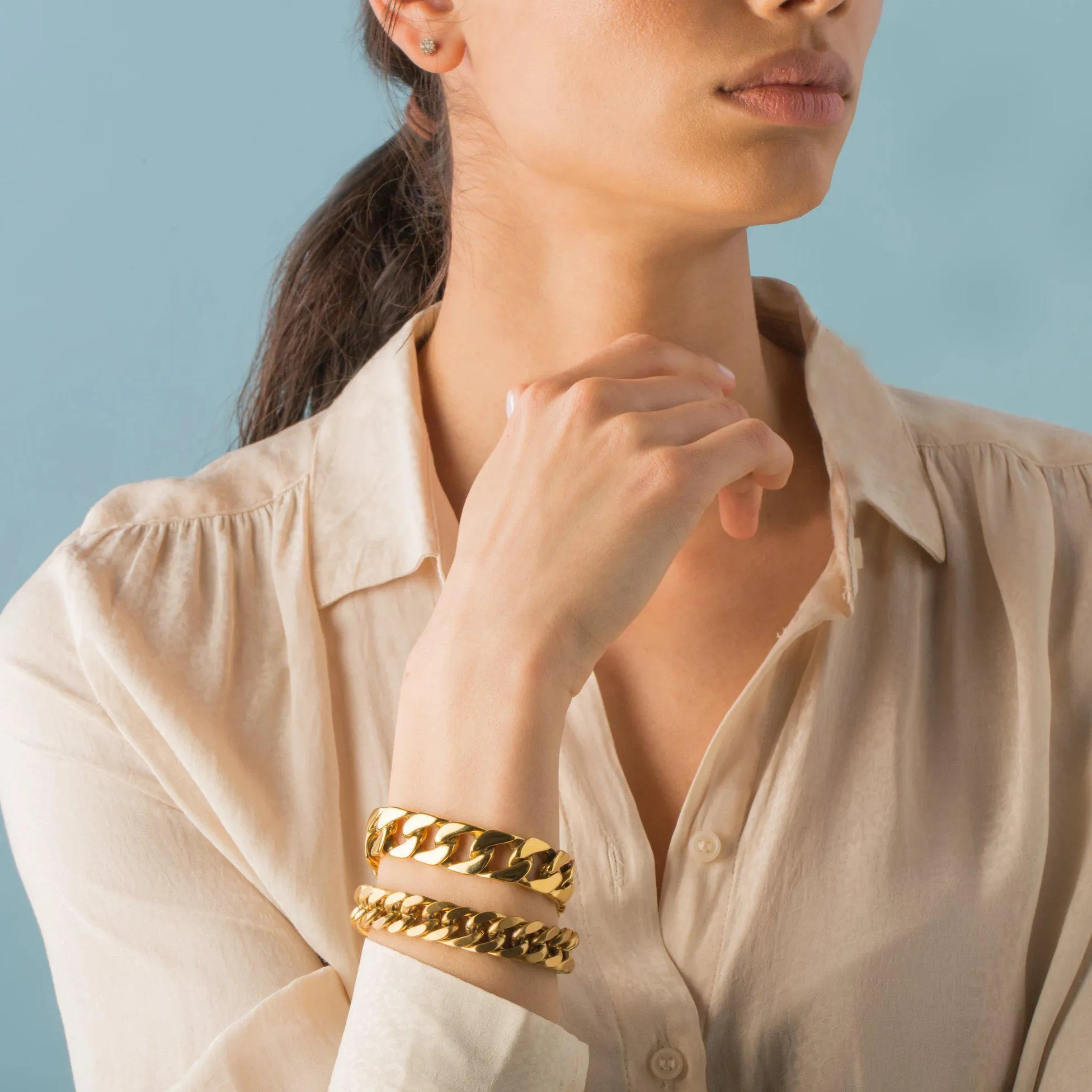 Matte Gold Heirloom Chopin Chain Bracelet