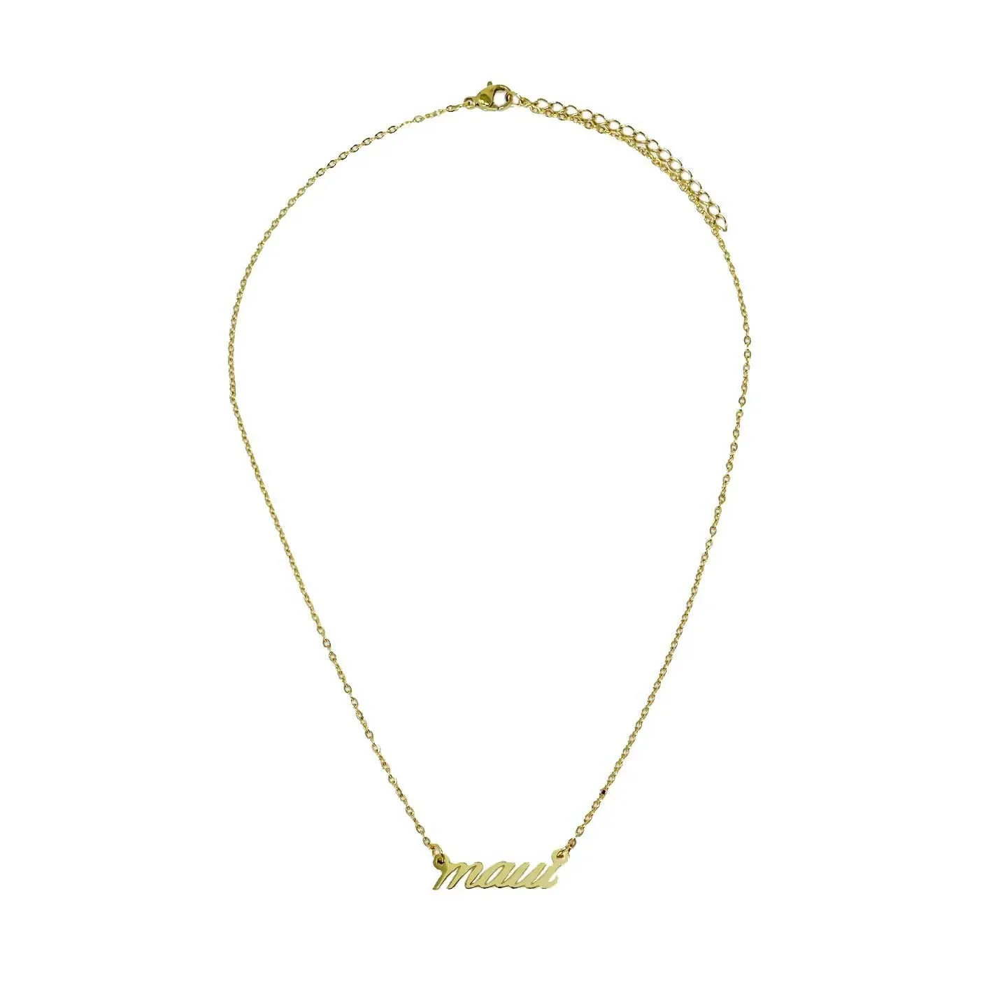 *Maui Horizontal Signature Necklace, Gold