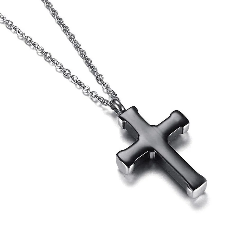 Men's Christian Necklace <br> Cross Urn