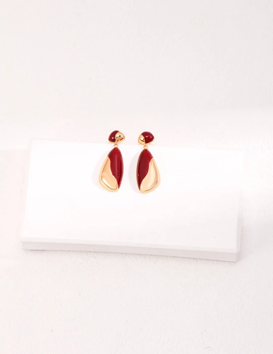 Minimalist Style Drip Glaze Earrings