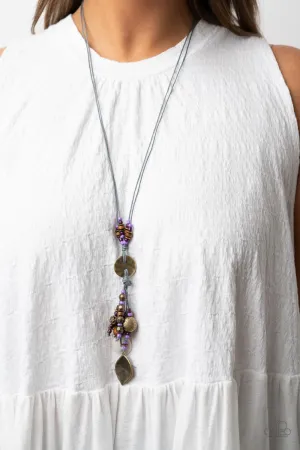 Necklaces Knotted Keepsake - Purple