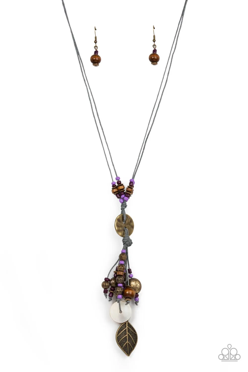 Necklaces Knotted Keepsake - Purple