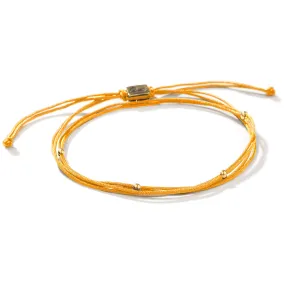 Orange Orb Cord Bracelet