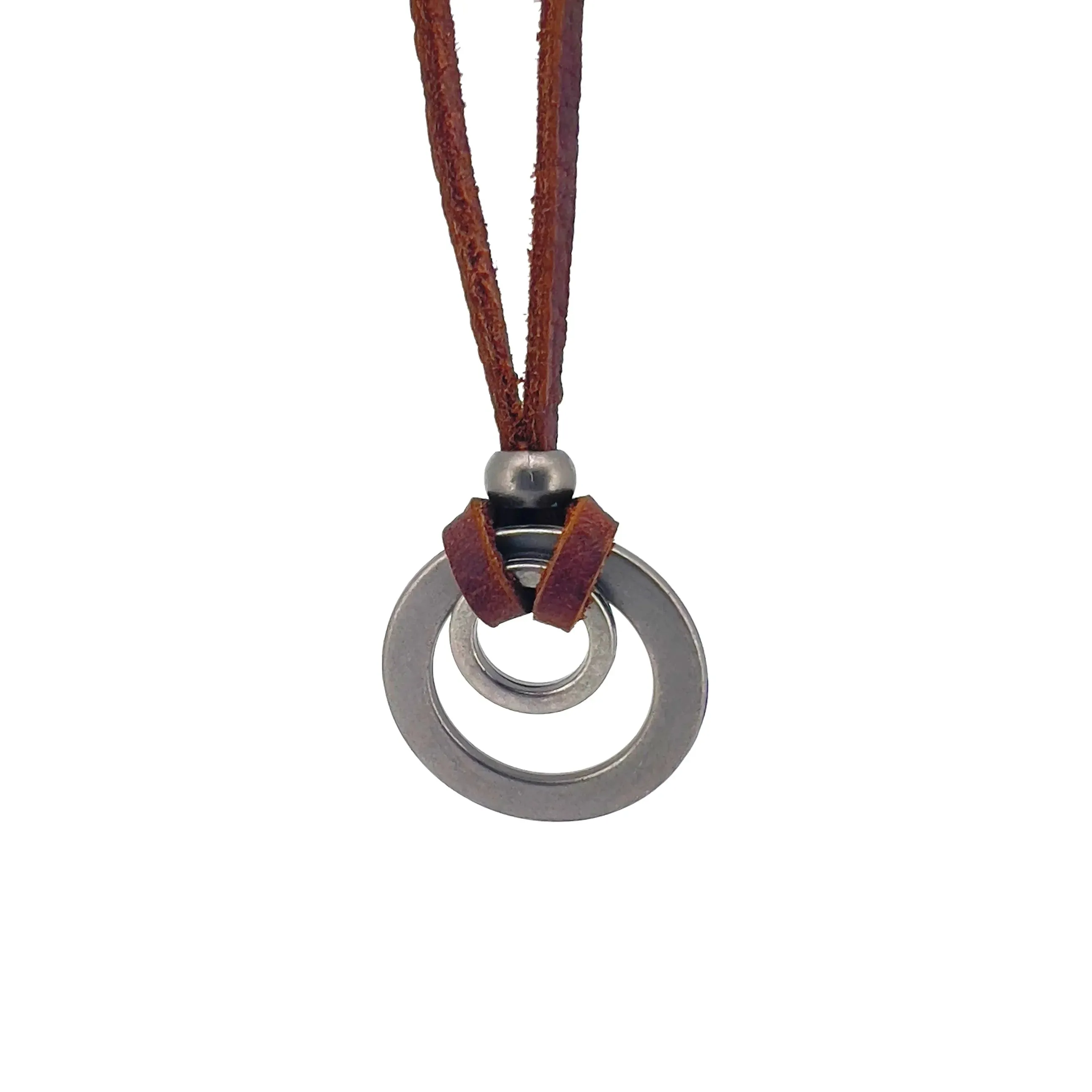 Oscar Leather Necklace with Pendant