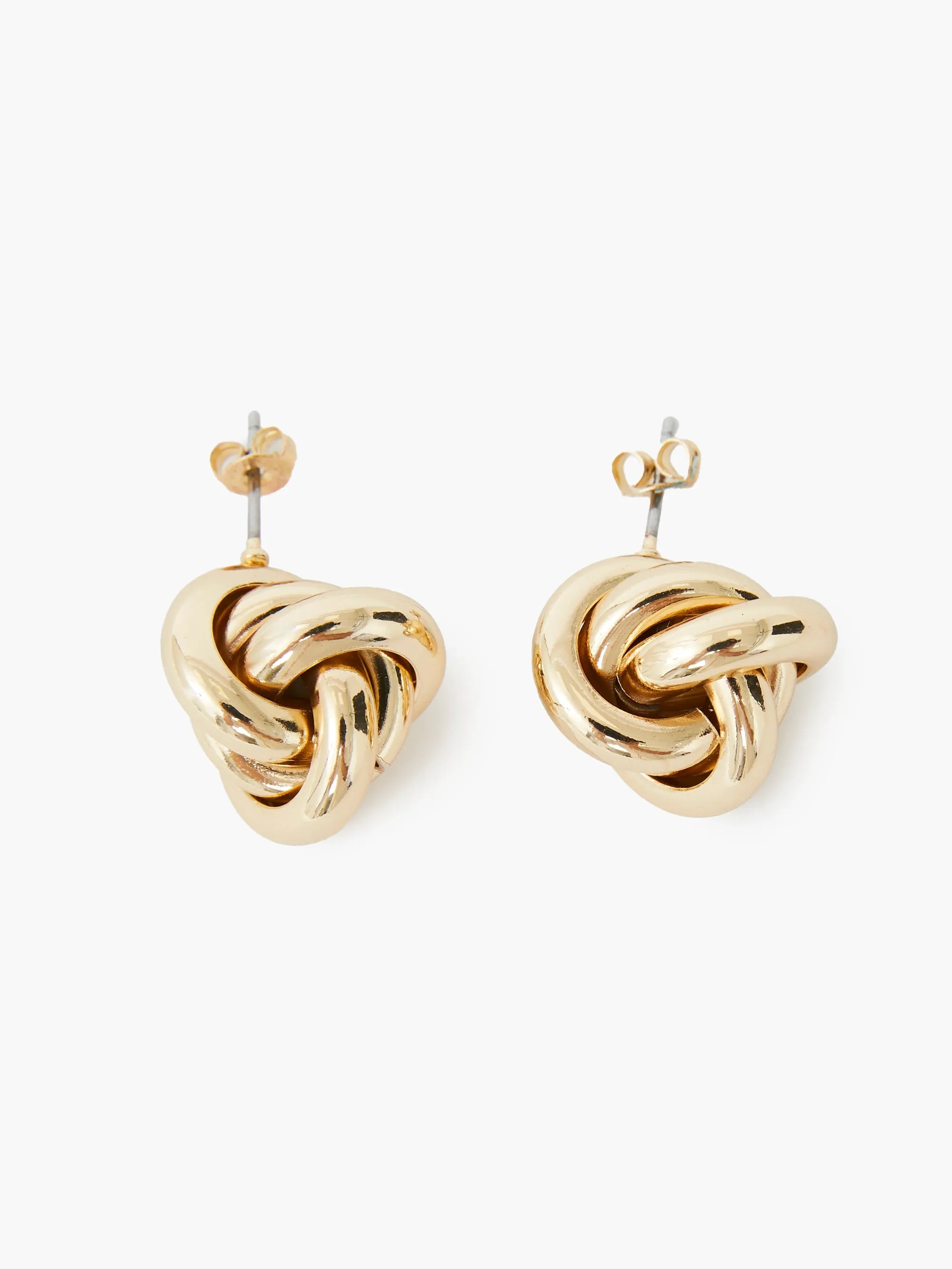 Oversized Metal Knot Stud Earrings