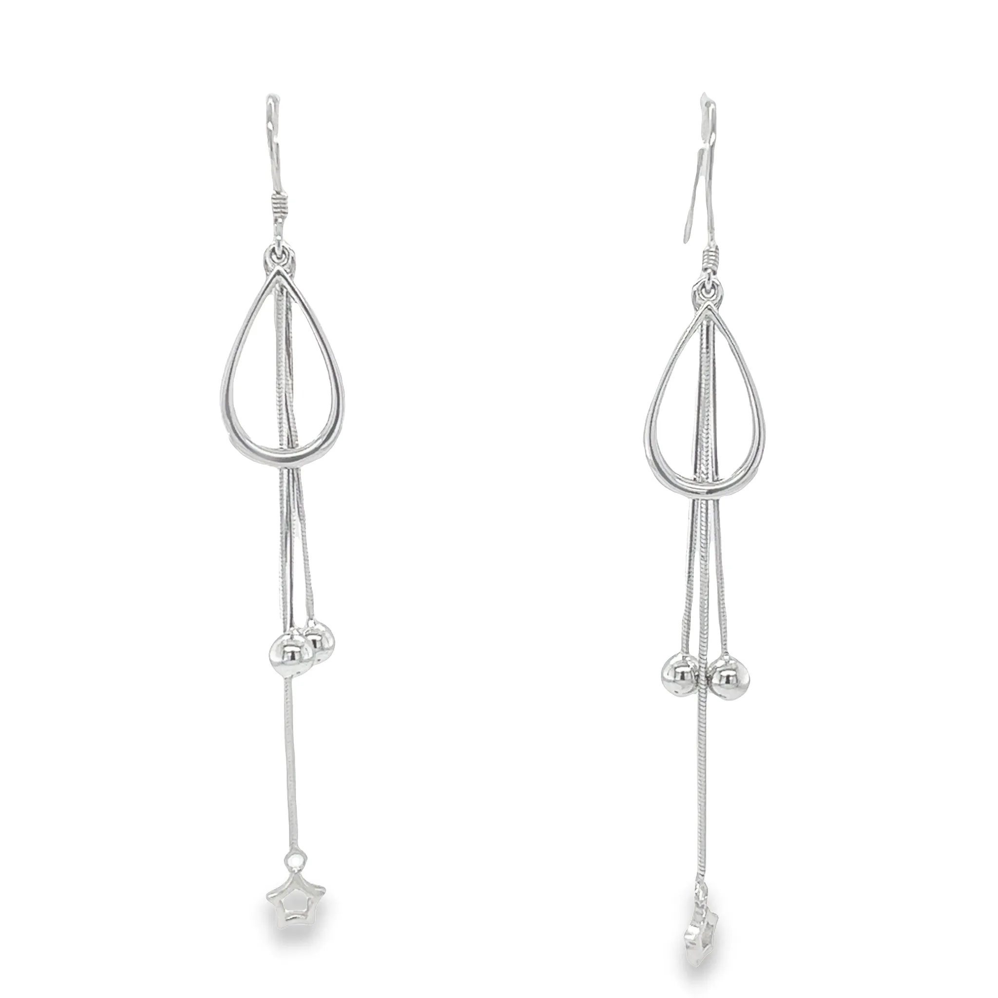 P459 Star Long Earrings