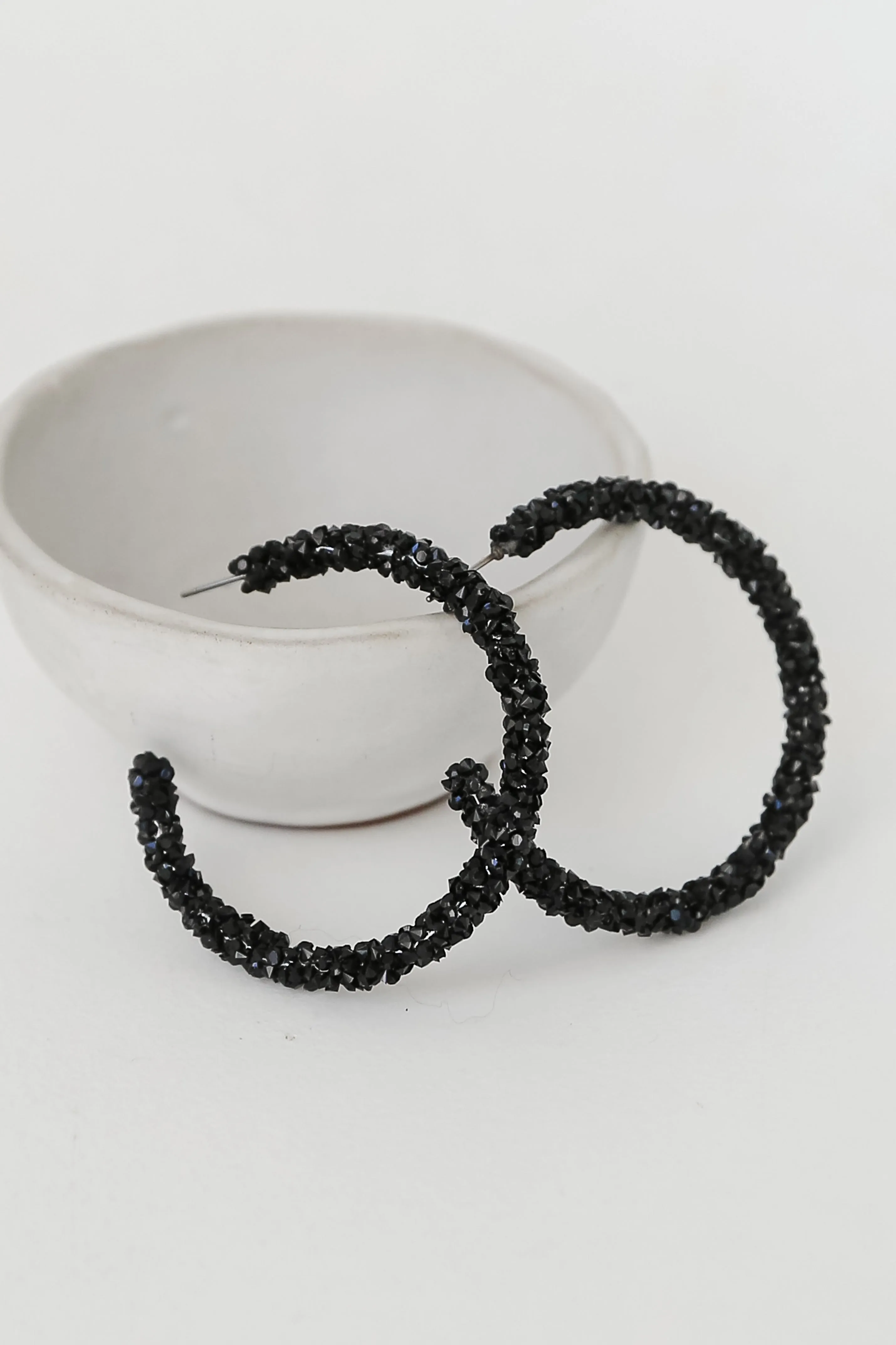 Regina Beaded Hoop Earrings