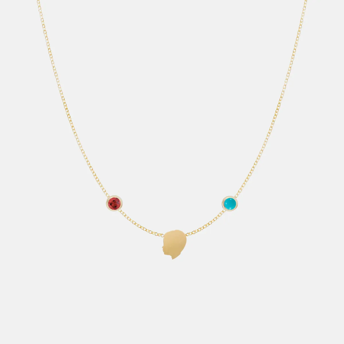 Silhouette   Birthstone Charm Necklace