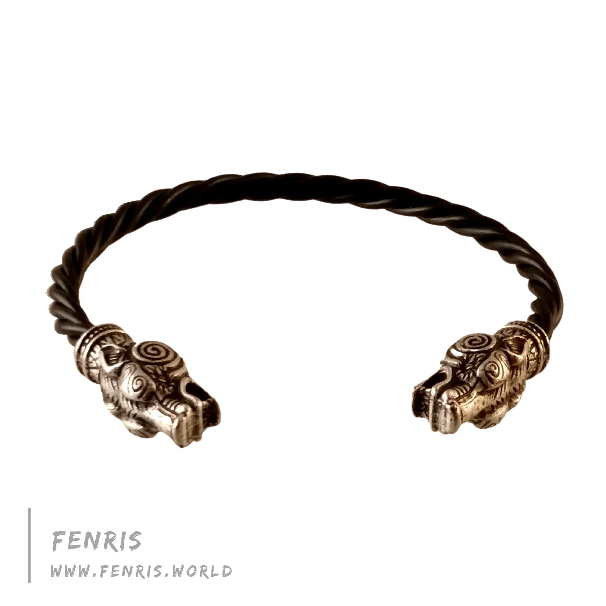 Silver Torc Wolf Necklace Bracelet Set  | Fenris