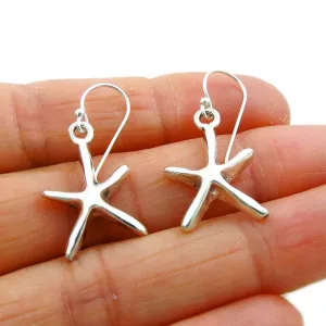 Starfish 925 Sterling Silver Drop Earrings