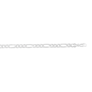 Sterling Silver 21cm 1:3 Figaro 150 Gauge Bracelet