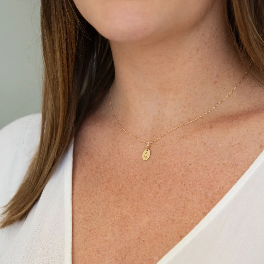 The Petite Oval Tag Necklace