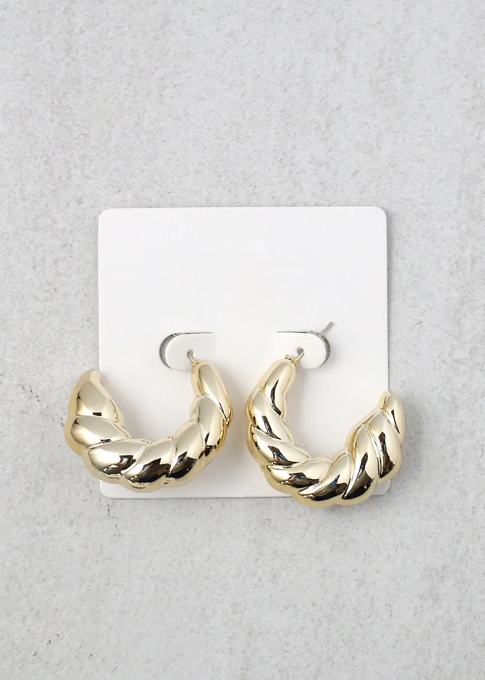 Thick Twisted Hoop Earring