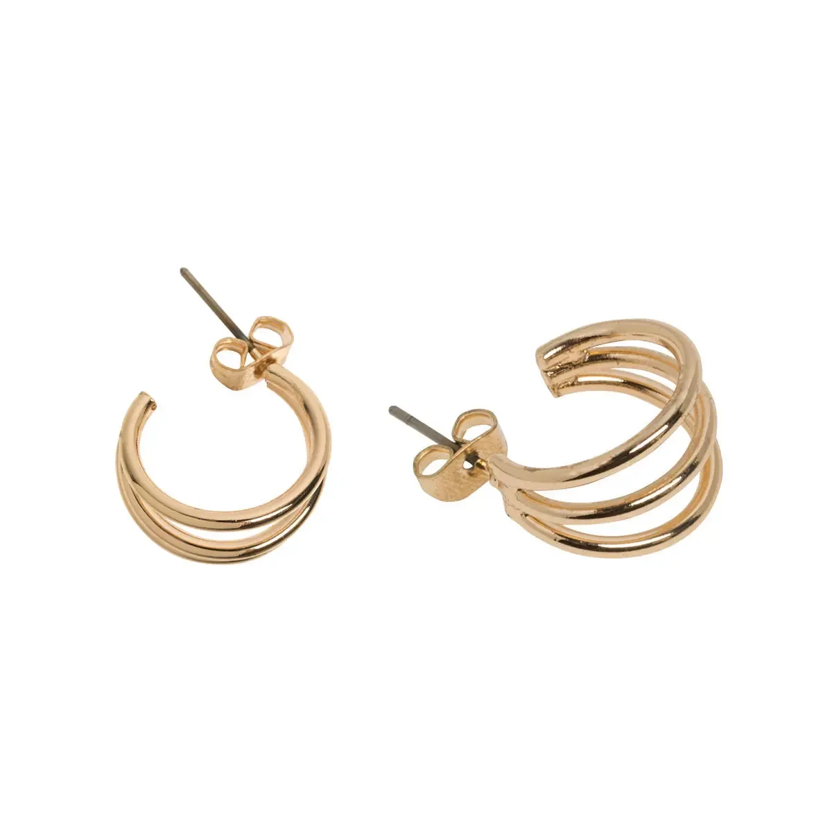 Triple lined hoop earring