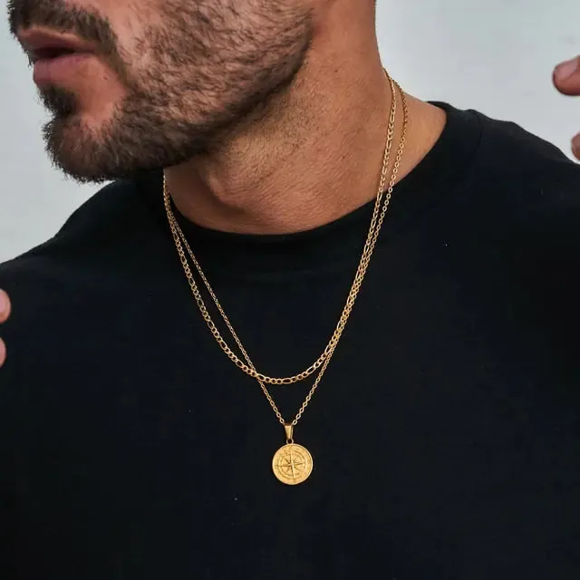 Unique Combination Layered Necklaces for Men