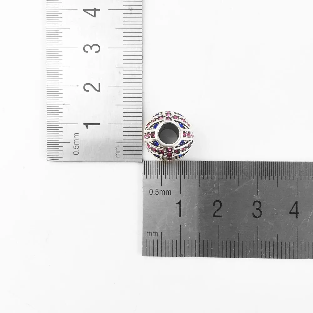 United Kingdom Rhinestone Flag Bead