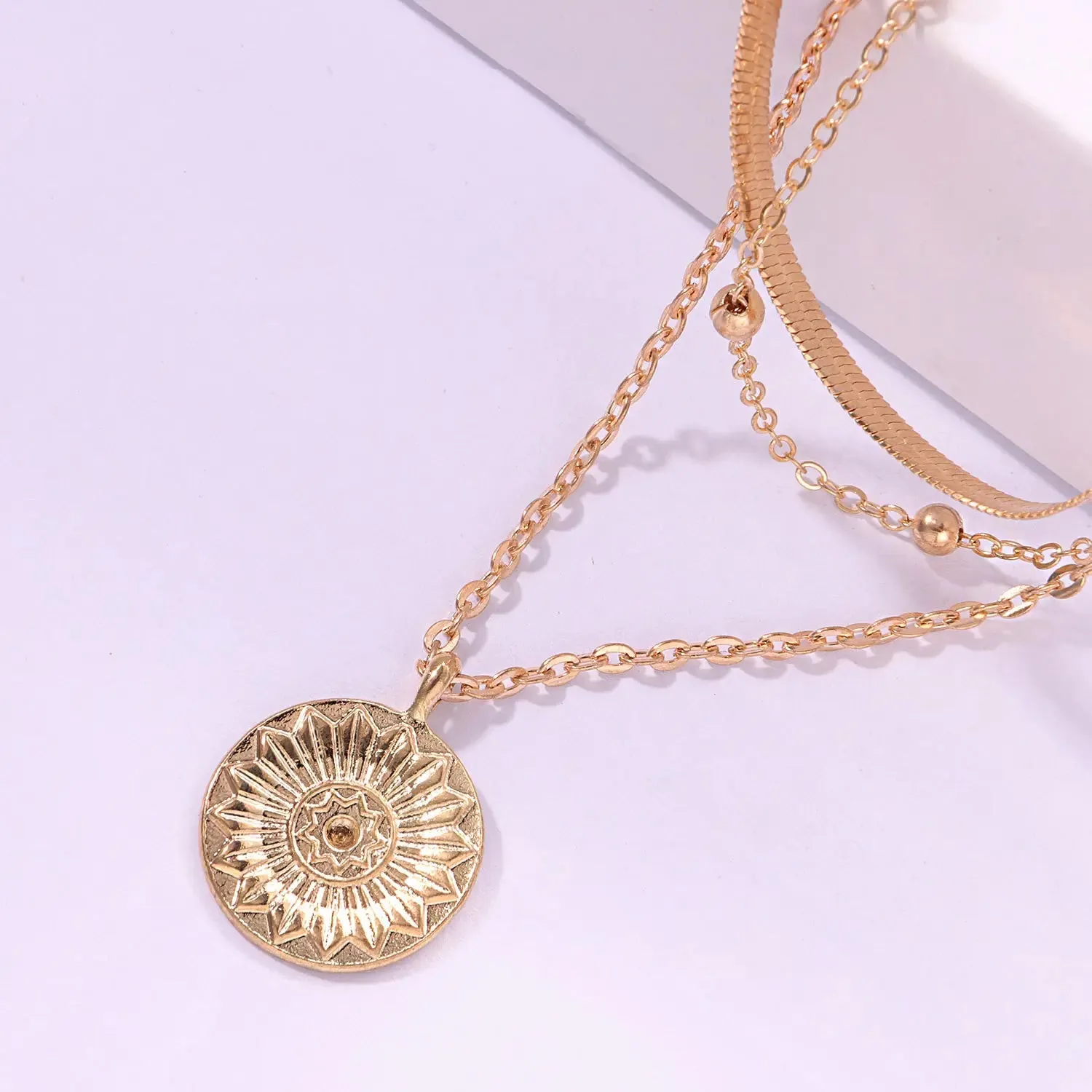 Versatile and Trendy Coin letter Layered Necklaces