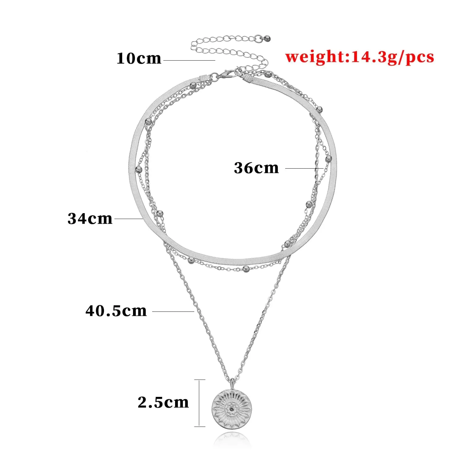 Versatile and Trendy Coin letter Layered Necklaces